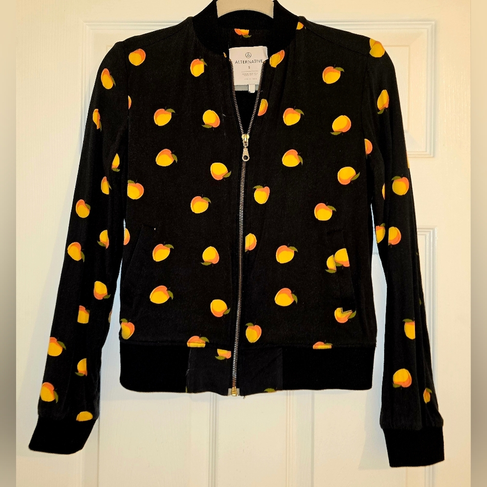 Alternative Black / Navy Blue Jacket with Yellow and Orange Accents